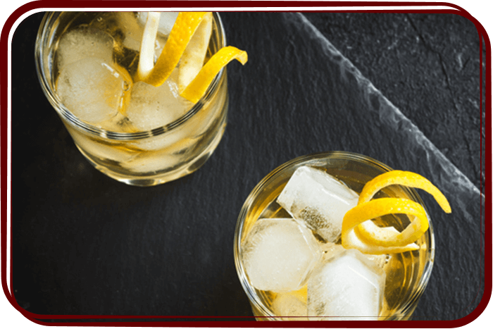 cocktails with citrus peels